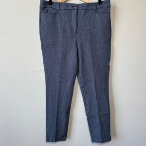 LOFT The Sutton Skinny Pants Size 14 Curvy Dress Office Pants Black Gray